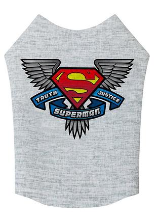 Майка waudog clothes для собак, малюнок "супермен, правда, справедливість", s30