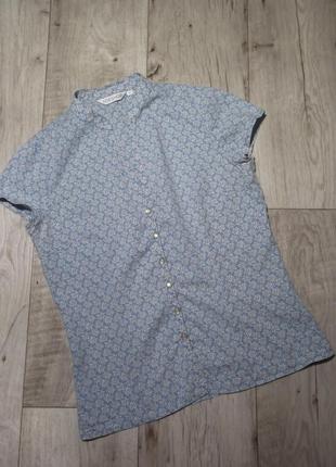 Блуза-рубашка, блузка-шведка в цветочный принт, topshop, р.10, s2 фото