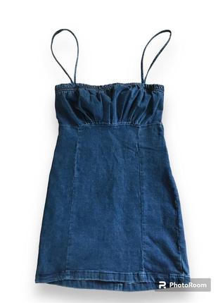 Джинсовий сарафан сукня