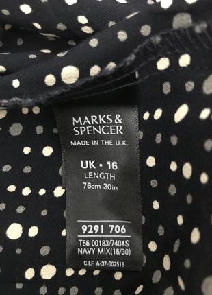 Комфортная юбка в горошек, вискоза, marks&spencer, размер 16, укр 50-52-547 фото