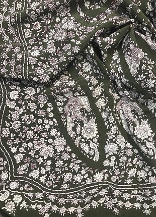 Винтаж. шикарный большой платок из натурального шелка4 фото