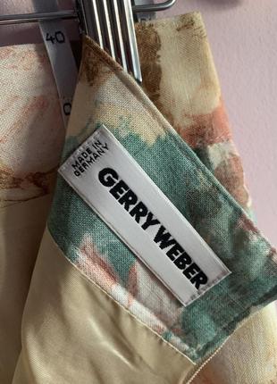 Льняная миди юбка в цветочный принт gerry weber р.404 фото