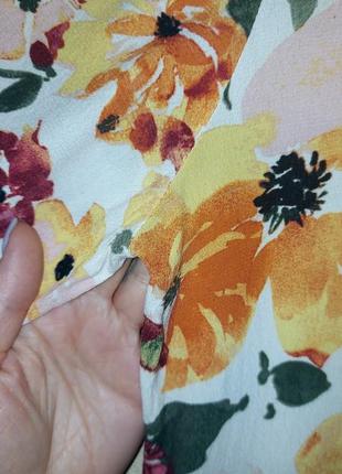 Летнее платье миди сарафан цветы вискоза 50 52 54 натуральная ткань4 фото