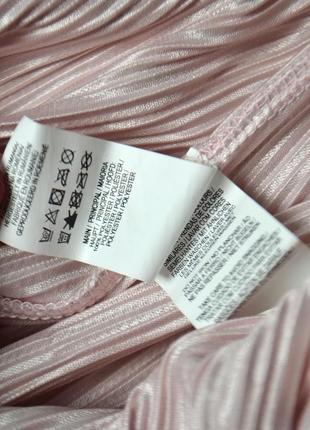 Нежная розовая юбка плиссе с металлизированным эффектом6 фото