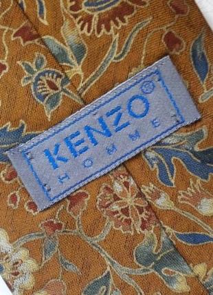 Оригінальний шовковий галстук краватка kenzo7 фото