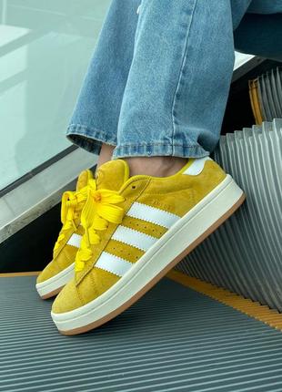 Жіночі кросівки adidas campus yellow