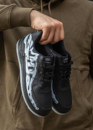 Чоловічі кросівки nike air force 1 low skeleton black