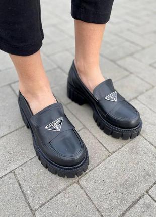 Лоферы женские prada loafers