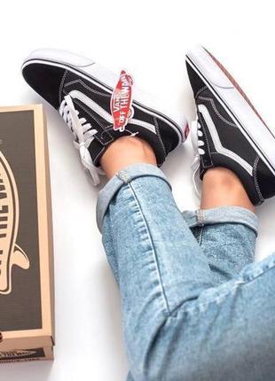 Vans old skool classic black white6 фото