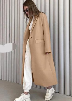 Трендовое кашемировое стильное  пальто oversizе4 фото