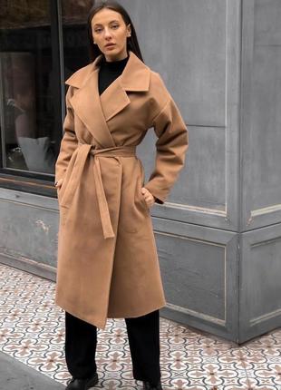 Трендовое кашемировое стильное  пальто oversizе6 фото