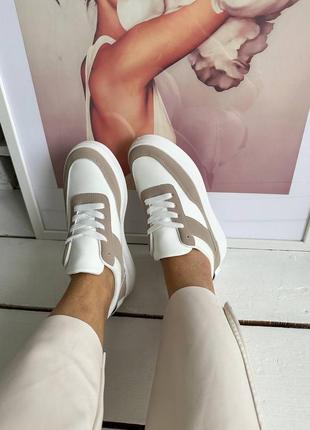 Кросівки жіночі біло сірі2 фото