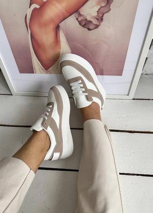 Кросівки жіночі біло сірі3 фото