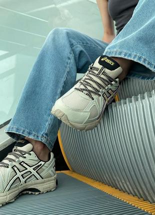Женские кроссовки Top asics gel-kahana 8 beige gold black4 фото