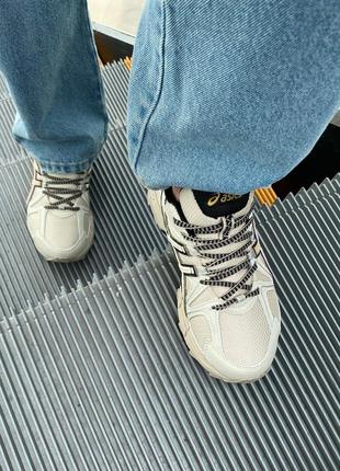 Женские кроссовки Top asics gel-kahana 8 beige gold black2 фото