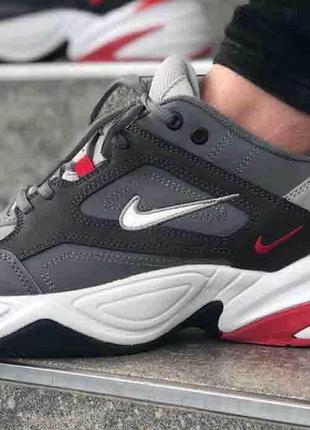 Nike m2k dark grey red white black1 фото