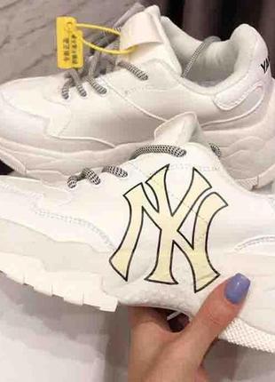 Женские кроссовки  ny new york yankees classic white