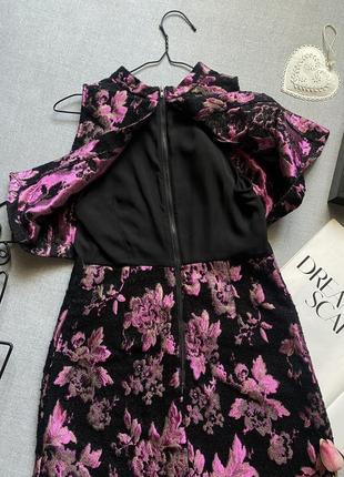 Жаккардовое платье topshop с цветочным принтом 60-х8 фото