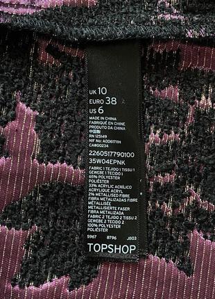 Жаккардовое платье topshop с цветочным принтом 60-х9 фото