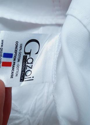 Базовая белая хлопковая блуза с вышивкой на спине,gazoil, p.l-xl5 фото