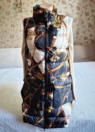 Женская стильная жилетка безрукавка с принтом цепочек princess goes hollywood1 фото