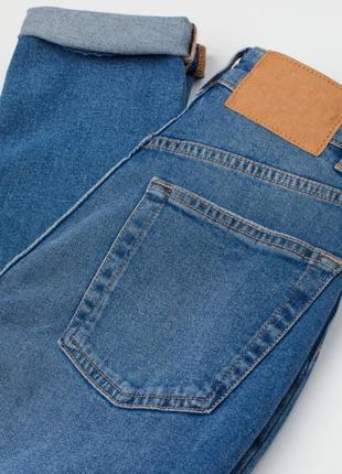 Синие базовые джинсы мом.2 фото