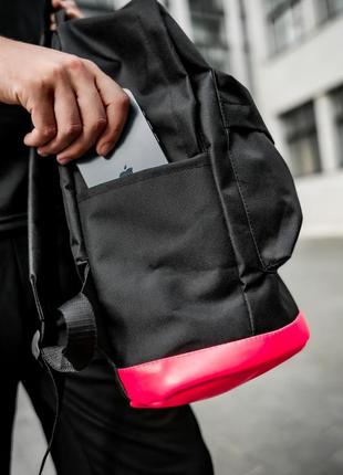 Рюкзак кож.дно черное розовое дно5 фото