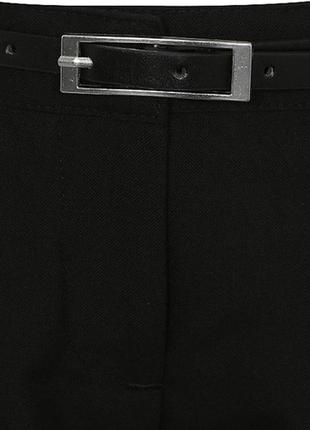 Черные плиссированные школьные шорты-кюлоты с поясом george3 фото