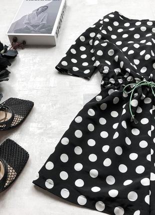 Стильний красивий комбінезон ромпер love label принтом у горошок polka dot