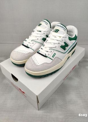 New balance 550 white&amp;green