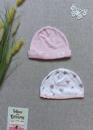 Дитяча шапочка 0-3 міс шапка для новонародженої дівчинки одяг речі
