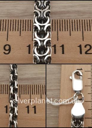 Мужской серебряный браслет рамзес (кардинал). ширина 7,5 мм. браслет серебро 9255 фото