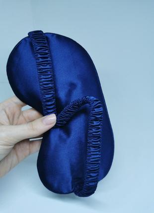 Шёлковая маска для сна oxa / повязка для глаз синяя (20-9)5 фото