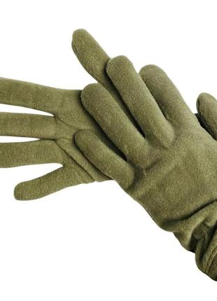 Зимові тактичні рукавиці на флісі зсу traum хаккі fr-01