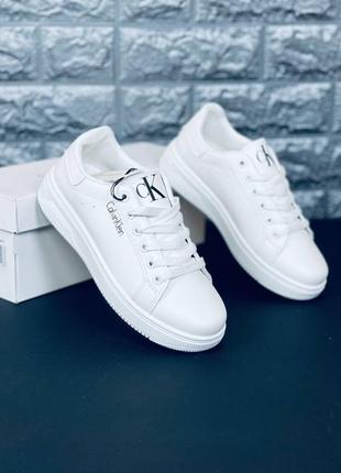 Кроссовки calvin klein белые женские (36-41) /человечи (41-45)