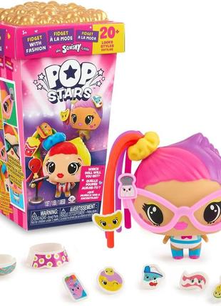 Ігровий набір my squishy little pop stars інтерактивна лялька сквіші маленька попзірка рожевого кольору