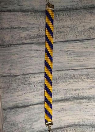 Патриотические браслеты из бисера ручной работы украинские