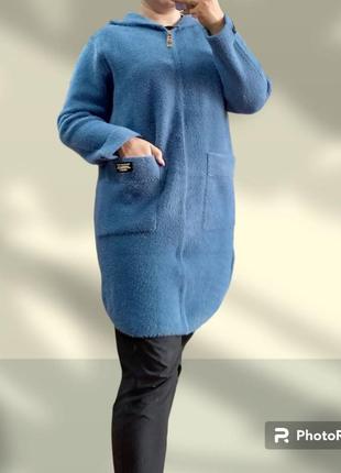 Пальто альпака з капюшоном туреччина 🇹🇷