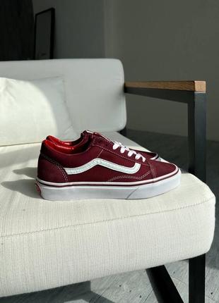 Крутейшие кеды унисекс vans old skool bordo бордовые 36-45 р6 фото