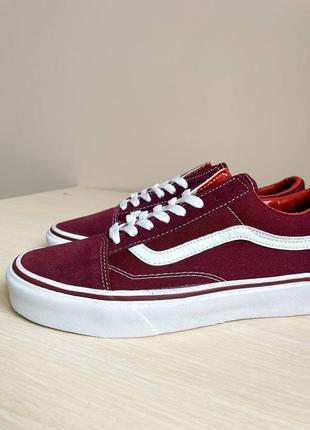 Крутейшие кеды унисекс vans old skool bordo бордовые 36-45 р3 фото