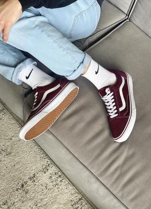 Крутейшие кеды унисекс vans old skool bordo бордовые 36-45 р4 фото