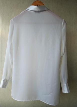 Рубашка-блуза белая marks&spencer uk 102 фото