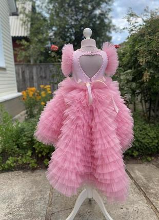 Гарна святкова сукня рожева для дівчинки на любє свято2 фото
