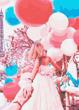 Набор для росписи, картина по номерам, "парижская карусель", 40х50см, тм "riviera blanca"