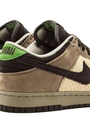 Мужские кроссовки nike dunk low kicks hawaii aloha brown beige green 310661-2214 фото