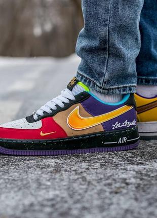 Кроссовки мужские, женские nike air force 1 «what the la»3 фото