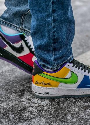 Кроссовки мужские, женские nike air force 1 «what the la»5 фото