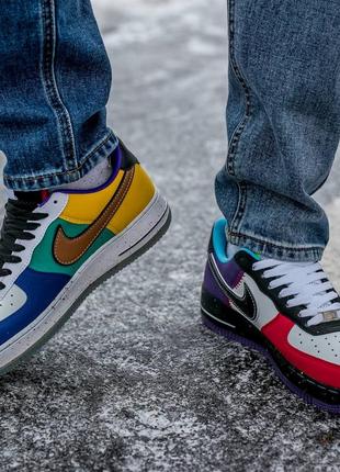 Кроссовки мужские, женские nike air force 1 «what the la»9 фото