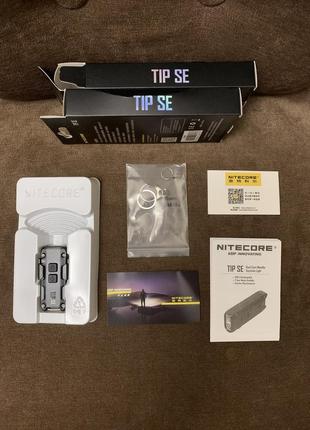 Ліхтар наключний nitecore tip se (usb type-c) чорний