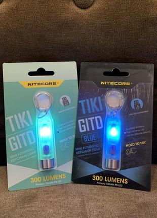 Потужний міні-наключнік nitecore tiki gitd, люмінесцентний з ультрафіолетом зелений